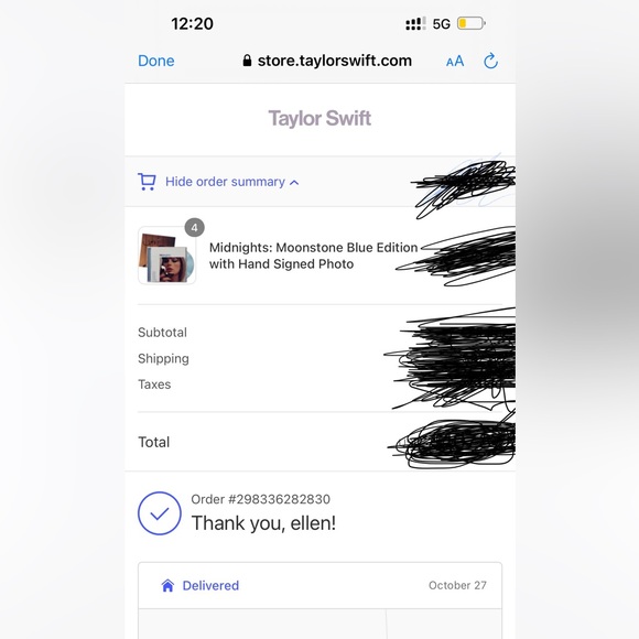 Taylor Swift Midnights — moonstone edition — hand signed, autographed, SEALED - Picture 5 of 6